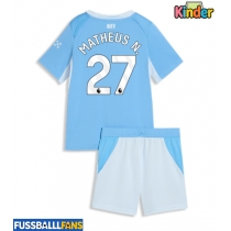 Manchester City Matheus Nunes #27 Heimtrikotsatz Kinder 2026-27 Kurzarm (+ Kurze Hosen)